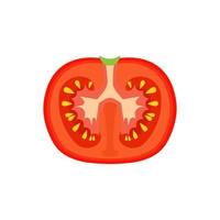 vetor de colheita isolado natural vegetariano de tomate. verão alimentos natureza vermelho vegetal cozinhar. saborosa ilustração vegan fundo orgânico fresco. objeto de cor dos desenhos animados ícone da planta. comer salada de produto