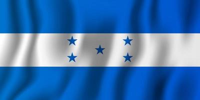 ilustração em vetor bandeira ondulação realista de honduras. símbolo de fundo nacional do país. dia da Independência