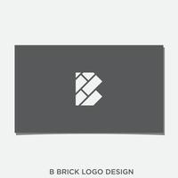 b vetor de design de logotipo de tijolo