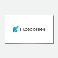 vetor de design de logotipo inicial 'bi'