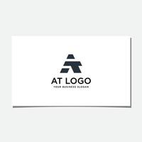 vetor de design de logotipo 'at' ou 'ta'