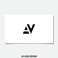 vetor inicial de design de logotipo av