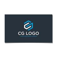 vetor de design de logotipo cg ou gc