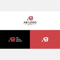 vetor de design de logotipo inicial ab