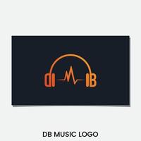 vetor de design de logotipo de fone de ouvido dmb