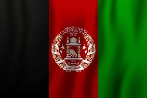 ilustração em vetor bandeira de ondulação realista afeganistão. símbolo de fundo nacional do país. dia da Independência