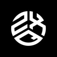 design de logotipo de letra zxq em fundo preto. conceito de logotipo de letra de iniciais criativas zxq. design de letra zxq. vetor