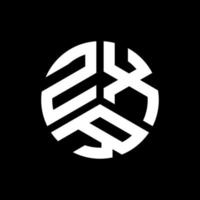 design de logotipo de carta zxr em fundo preto. conceito de logotipo de letra de iniciais criativas zxr. design de letra zxr. vetor