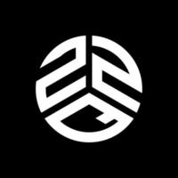 design de logotipo de letra zzq em fundo preto. conceito de logotipo de letra de iniciais criativas zzq. design de letra zzq. vetor