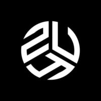 design de logotipo de carta zuy em fundo preto. conceito de logotipo de letra de iniciais criativas zuy. design de letra zuy. vetor