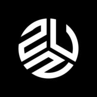 design de logotipo de letra zuz em fundo preto. conceito de logotipo de letra de iniciais criativas zuz. design de letra zuz. vetor