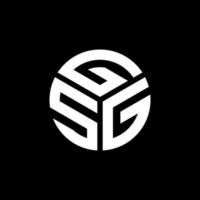 design de logotipo de carta gsg em fundo preto. gsg conceito de logotipo de carta de iniciais criativas. design de letra gsg. vetor