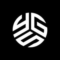 design de logotipo de carta ygs em fundo preto. conceito de logotipo de letra de iniciais criativas ygs. design de letra ygs. vetor