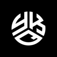 design de logotipo de letra ykq em fundo preto. conceito de logotipo de letra de iniciais criativas ykq. design de letra ykq. vetor