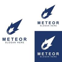 ilustração de modelo de vetor de design de logotipo, meteoro ou objeto de espaço.