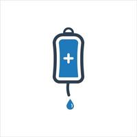 ícone de transfusão de sangue vetor