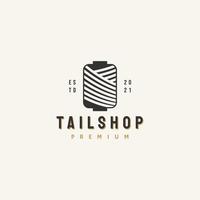 tailshop ícone sinal símbolo hipster vintage logotipo design vetor