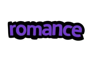 romance escrevendo design vetorial em fundo branco vetor