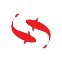 letra s com design de logotipo de peixe koi, ideia criativa de ilustração de ícone de símbolo gráfico vetorial vetor