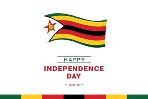 dia da independência do zimbabwe vetor