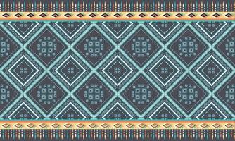 geométrico étnico oriental ikat padrão design tradicional para plano de fundo, tapete, papel de parede, roupas, embrulho, batik, tecido, ilustração vetorial. estilo bordado. vetor