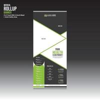 vetor de saúde roll up design de banner