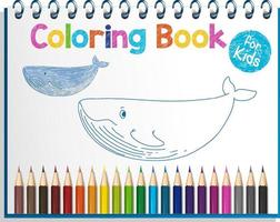 planilha de livro de colorir para crianças vetor