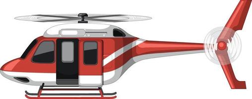 helicóptero de emergência em fundo branco vetor