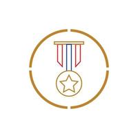 ilustração de modelo de fundo de vetor de ícone de medalha