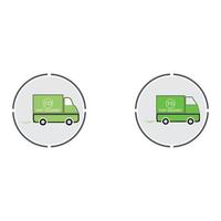 ilustração vetorial de ícone de caminhão de entrega rápida