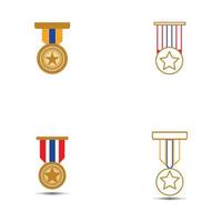 ilustração de modelo de fundo de vetor de ícone de medalha