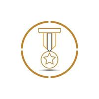 ilustração de modelo de fundo de vetor de ícone de medalha