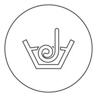 autoadesivo molhado antes da designação do adesivo no ícone do símbolo de papel de parede no círculo contorno redondo ilustração vetorial de cor preta imagem de estilo plano