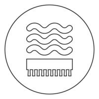 particularmente resistente à designação de limpeza no ícone do símbolo de papel de parede em círculo contorno redondo ilustração vetorial de cor preta imagem de estilo plano vetor