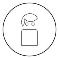 imagem simples de ilustração vetorial de cor preta ícone avatar vetor