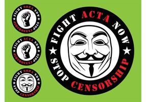 Distintivos ACTA SOPA vetor