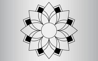 vetor de ícone de flor isolado no fundo branco, ilustração de ícone de flor desenhada à mão, modelo de logotipo floral, ícone natural de símbolo