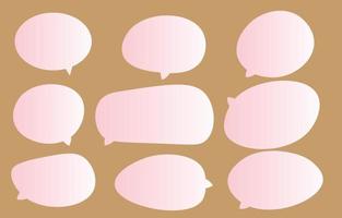 definir bolhas de fala do dia dos namorados em um fundo marrom, vetor doce rosa falando ou bolha de conversa