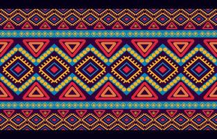 desenho de fundo tradicional geométrico oriental tribal padrão étnico para tapete, papel de parede, roupas, embrulho, batik, tecido, estilo de bordado de ilustração vetorial. vetor