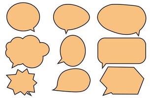 discurso de bolha definido no uso de fundo branco para conversa, fala vetorial ou bolha de conversa vetor