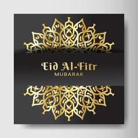 eid al-fitr com fundo de mandala. design para sua data, cartão postal, banner, logotipo. vetor