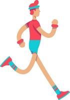 homem atlético correndo personagem de vetor de cor semi plana