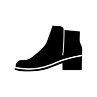 mulher sapatos silhueta preta. calçado feminino, salto feminino. simplesmente formas. símbolo para web, loja de sapatos. ilustração vetorial em fundo branco vetor