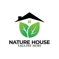 vetor de ícone do logotipo da casa natureza isolado