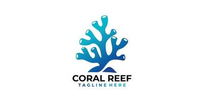 vetor de ícone de logotipo coral isolado