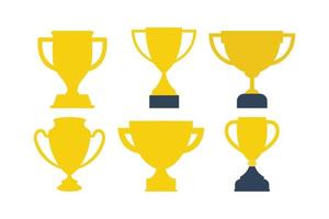 conjunto de ícones de logotipo de vetor de troféu