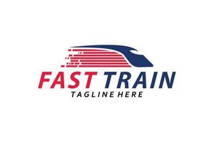 vetor de ícone de logotipo de trem rápido isolado