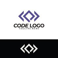 vetor de ícone de logotipo de código isolado