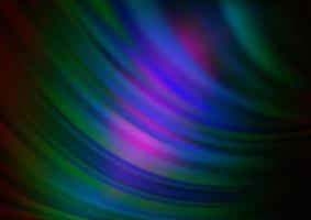 modelo de vetor de arco-íris multicolorido escuro com linhas abstratas.