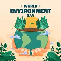 conscientização do dia mundial do meio ambiente vetor